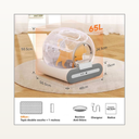 Connected self-cleaning litter box