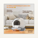 Connected self-cleaning litter box