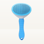 Brosse auto-nettoyante bleue pour chien et chat