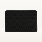 Tapis de litière noir double couche pour chat