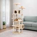 Arbre à Chat XXL Multi-Niveaux avec Niches et Hamac en Sisal