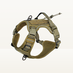 Tactical Dog Harness, No-Pull Dog Harness, Adjustable Breathable MOLLE Vest Harness for Medium and Large Military Reflective Dogs