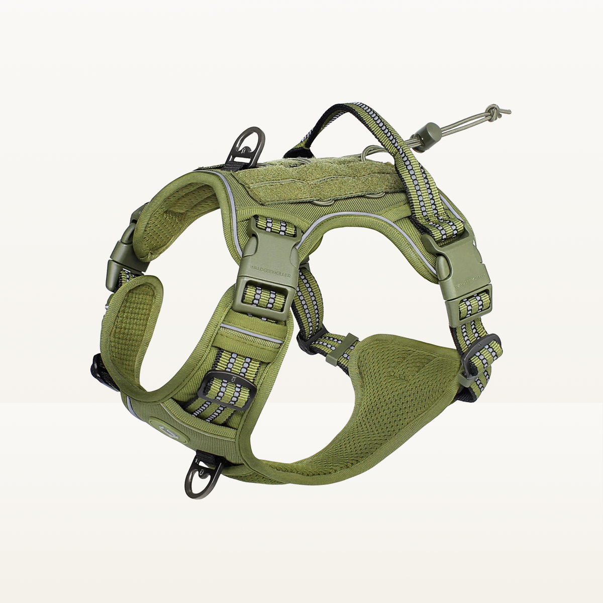 Tactical Dog Harness, No-Pull Dog Harness, Adjustable Breathable MOLLE Vest Harness for Medium and Large Military Reflective Dogs