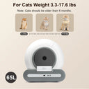 Connected self-cleaning litter box