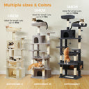 Arbre à Chat XXL Multi-Niveaux avec Niches et Hamac en Sisal