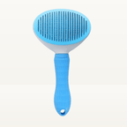 Brosse auto-nettoyante bleue pour chien et chat