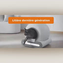 Connected self-cleaning litter box