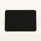 Tapis de litière noir double couche pour chat